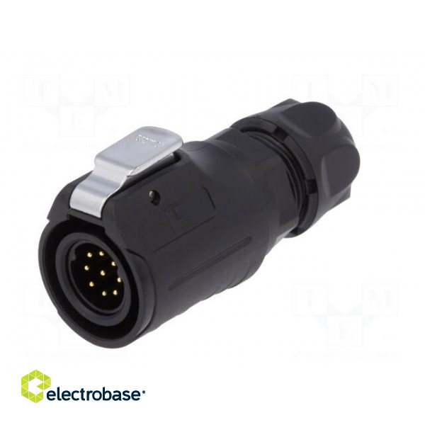 Connector: circular | plug | size 16 | 02 | male | PIN: 9 | with latch image 2