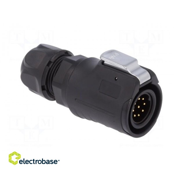 Connector: circular | plug | size 16 | 02 | male | PIN: 9 | with latch image 8