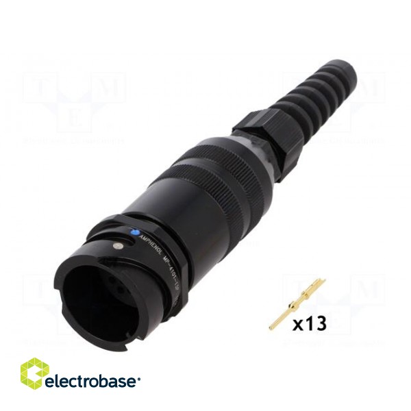 Connector: circular | plug | Size: 16 | MP-41 | male | PIN: 13 | 13A | IP67 image 1