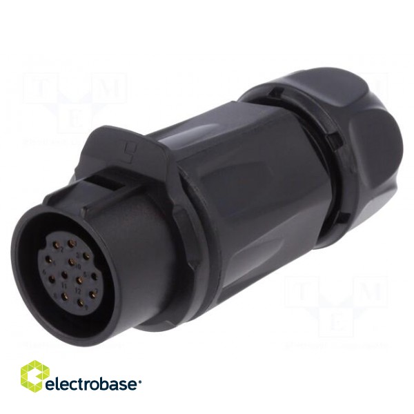 Connector: circular | plug | size 20 | 02 | female | PIN: 12 | for latch image 1