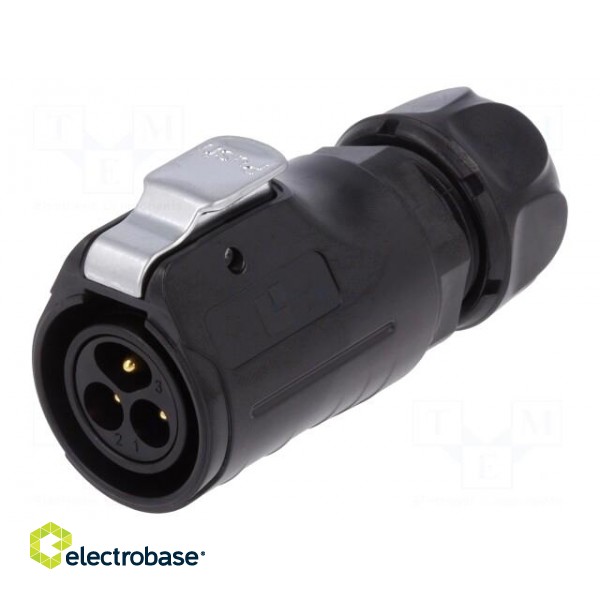 Plug | Connector: circular | size 20 | 02 | male | PIN: 3 | with latch image 1
