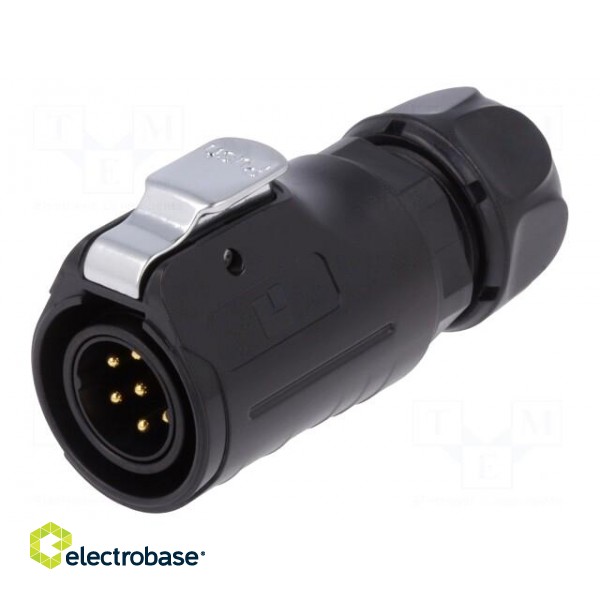 Connector: circular | plug | size 20 | 02 | male | PIN: 7 | with latch image 1