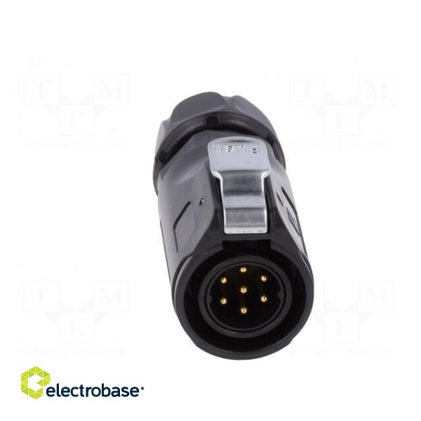 Connector: circular | plug | size 20 | 02 | male | PIN: 7 | with latch image 9