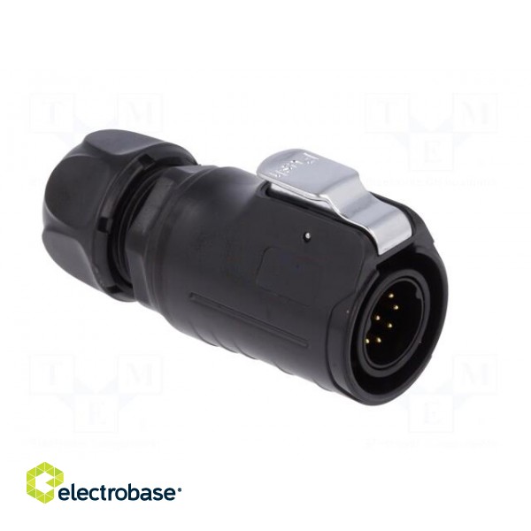 Connector: circular | plug | size 20 | 02 | male | PIN: 9 | with latch image 8