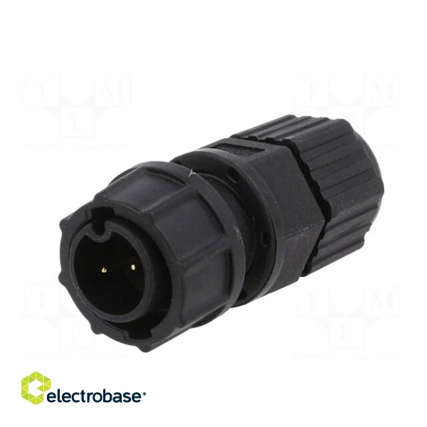 Connector: circular | plug | size B | male | PIN: 2 | 5A | IP67 | 4.5÷6.5mm image 2