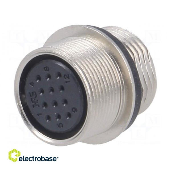 Connector: circular | socket | HR25 | female | PIN: 12 | threaded joint image 1