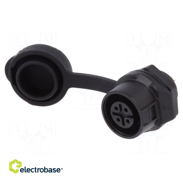 Socket | Connector: circular | size 12 | 02 | female | PIN: 4 | for latch фото 1