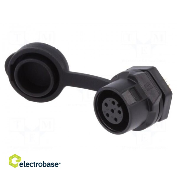 Socket | Connector: circular | size 12 | 02 | female | PIN: 6 | for latch image 1