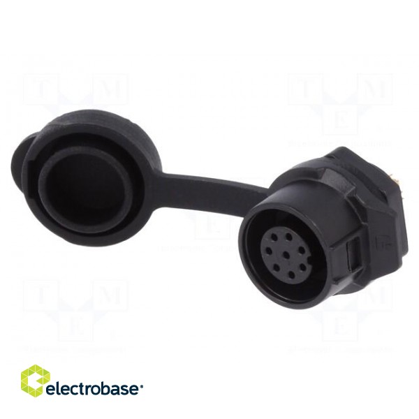 Socket | Connector: circular | size 12 | 02 | female | PIN: 8 | for latch image 1
