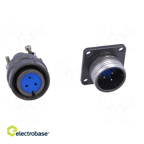 Socket,plug | Connector: circular | DS1110-06 | male,female | PIN: 3 фото 9
