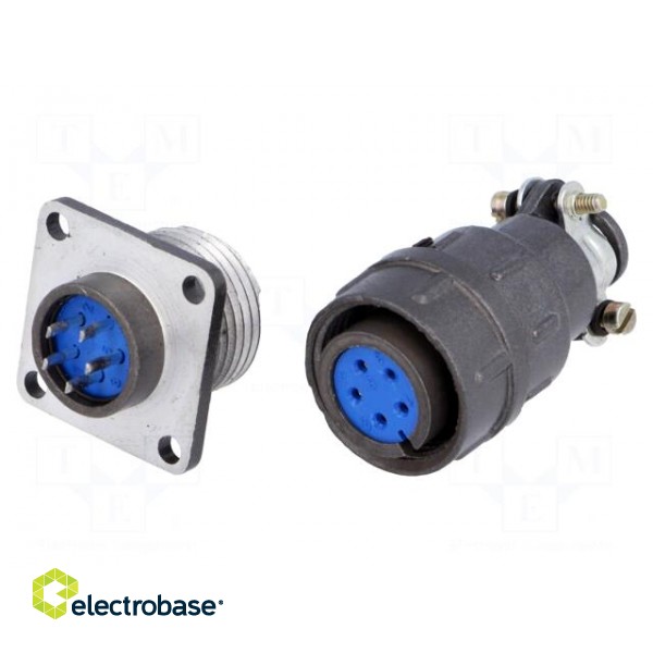 Connector: circular | socket,plug | DS1110-06 | male,female | PIN: 5 image 1