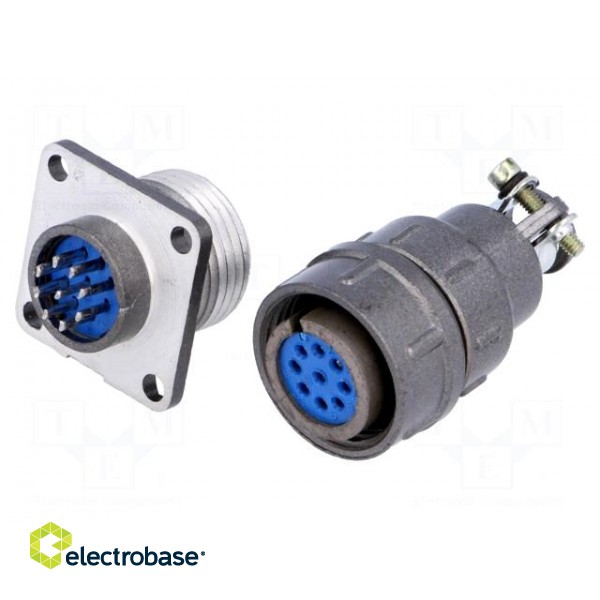 Socket,plug | Connector: circular | DS1110-06 | male,female | PIN: 9 image 1