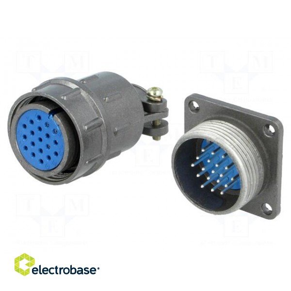 Socket,plug | Connector: circular | DS1110-07 | male,female | PIN: 19 image 1