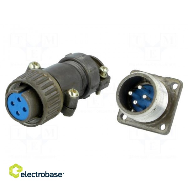 Connector: circular | socket,plug | DS1110-08 | male,female | PIN: 4 image 1