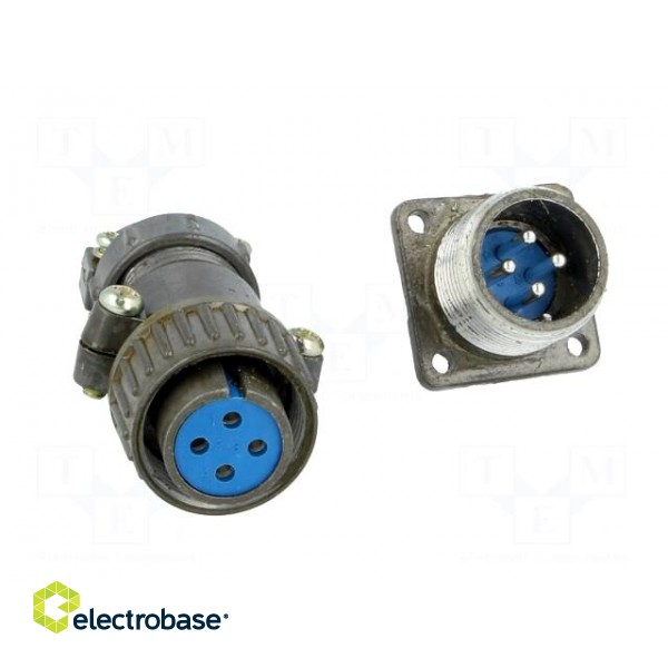 Socket,plug | Connector: circular | DS1110-08 | male,female | PIN: 4 paveikslėlis 9
