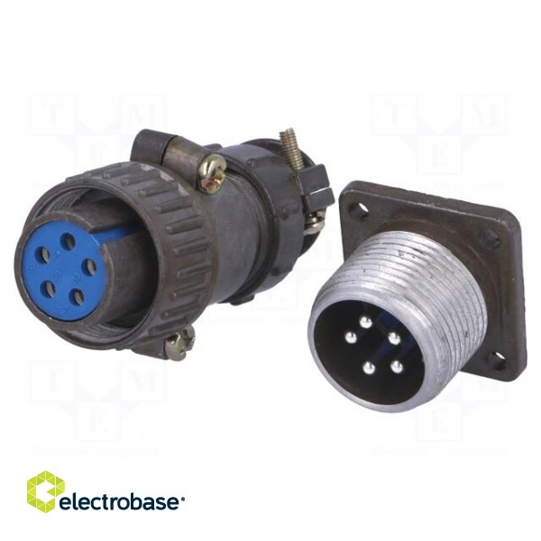 Connector: circular | socket,plug | DS1110-08 | male,female | PIN: 5 image 1