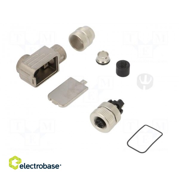 Connector: M12 | plug | 713 | female | PIN: 5 | shielded | gold-plated | 4A фото 1