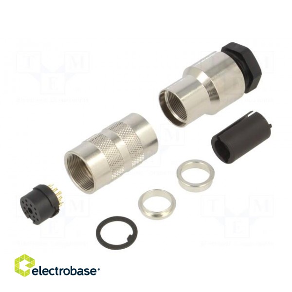 Connector: M16 | plug | PIN: 12 | internal thread,threaded joint