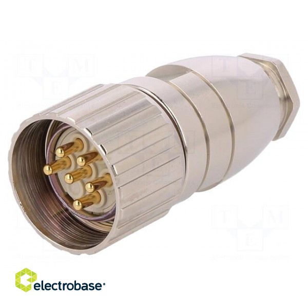 Connector: M23 | plug | 623 | male | PIN: 6 | unshielded | gold-plated | 20A image 1