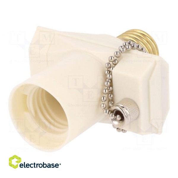 Connector: AC supply | adapter | 2P | 250VAC | 4A | white | screw-in фото 1