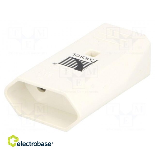 Connector: AC supply | female | socket | 2P | 250VAC | 10A | Type: flat image 1