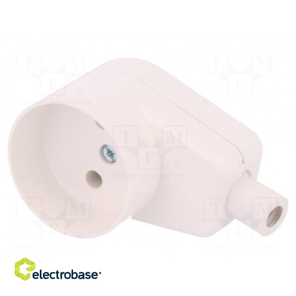 Connector: AC supply | female | socket | 2P | 250VAC | 16A | Type: round фото 1