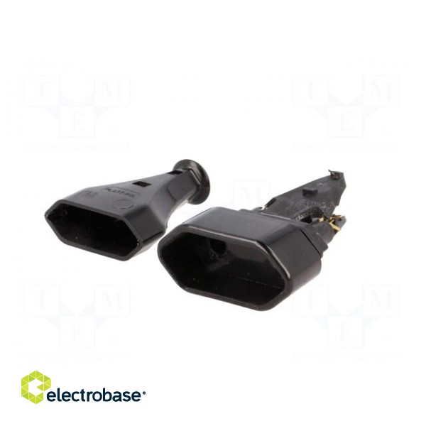 Connector: AC supply | female | socket | 2P | 250VAC | 2.5A | Type: flat paveikslėlis 2
