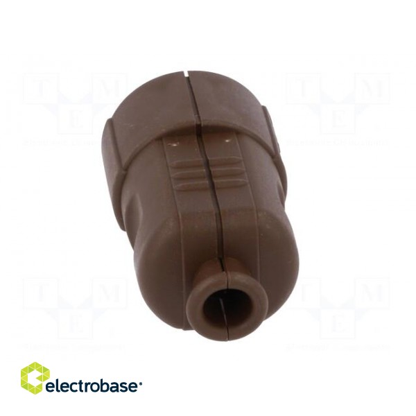 Connector: AC supply | female | socket | 2P+PE | 230VAC | 16A | brown image 5