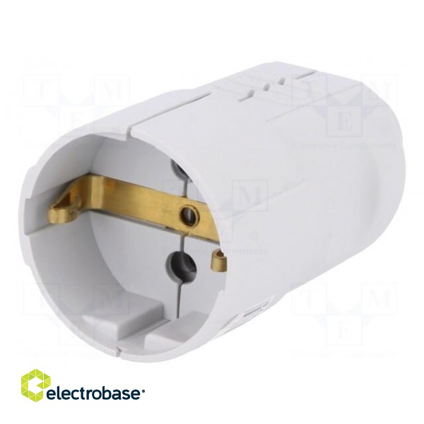 Connector: AC supply | female | socket | 2P+PE | 230VAC | 16A | grey | IP20 image 1