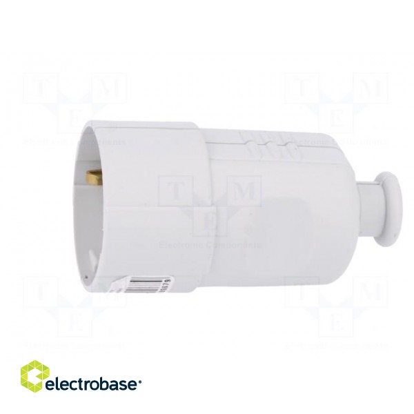 Connector: AC supply | female | socket | 2P+PE | 230VAC | 16A | grey | IP20 image 3