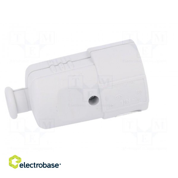 Connector: AC supply | female | socket | 2P+PE | 230VAC | 16A | grey | IP20 image 7