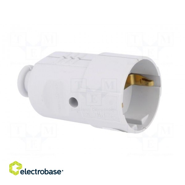 Connector: AC supply | female | socket | 2P+PE | 230VAC | 16A | grey | IP20 image 8