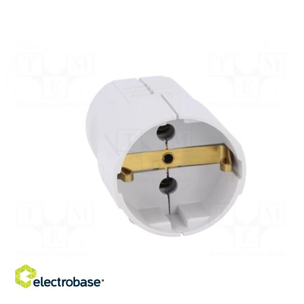 Connector: AC supply | female | socket | 2P+PE | 230VAC | 16A | grey | IP20 image 9