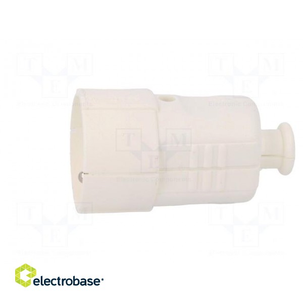 Connector: AC supply | female | socket | 2P+PE | 230VAC | 16A | white paveikslėlis 3
