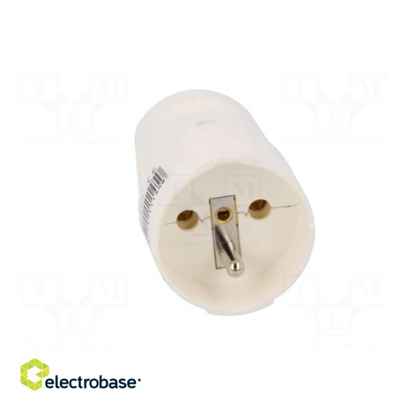 Connector: AC supply | female | socket | 2P+PE | 230VAC | 16A | white paveikslėlis 9