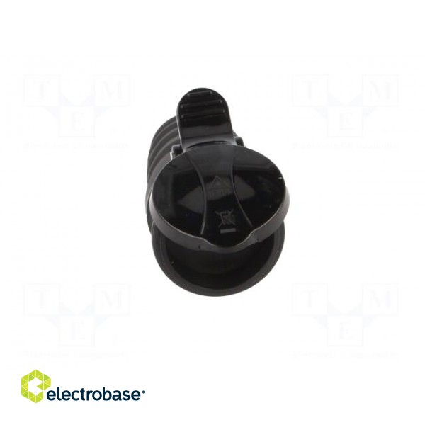 Connector: AC supply | female | socket | 2P+PE | 250VAC | 16A | black image 9