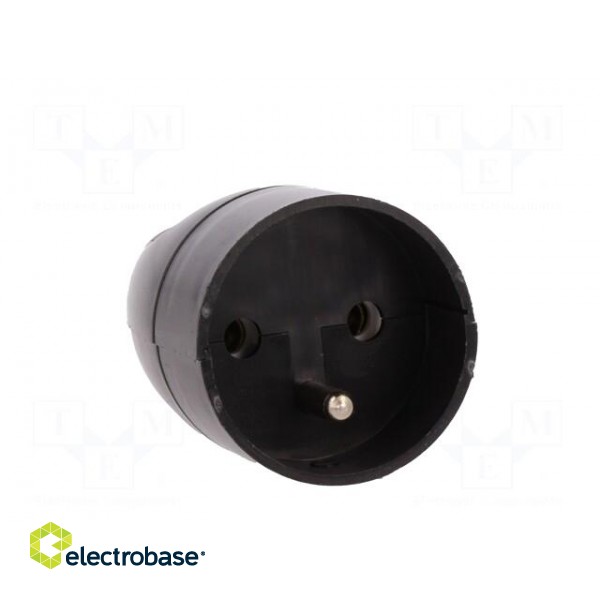 Connector: AC supply | female | socket | 2P+PE | 250VAC | 16A | black фото 9