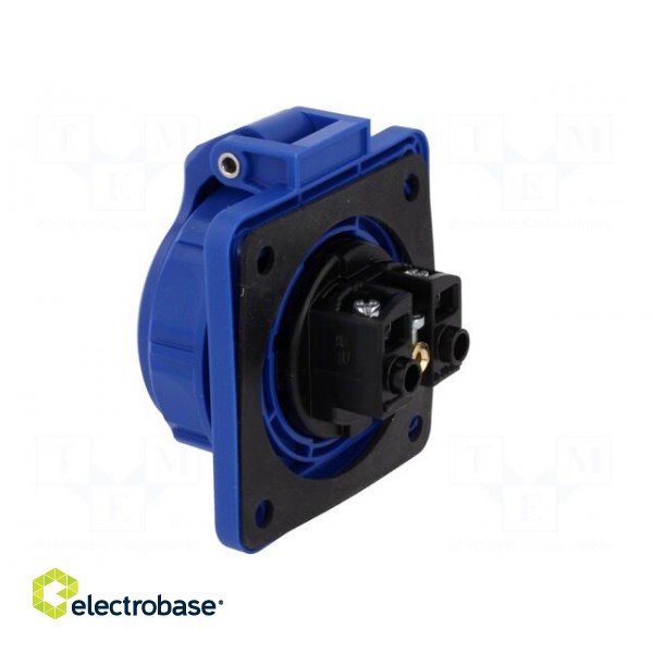 Connector: AC supply | female | socket | 2P+PE | 250VAC | 16A | blue image 4