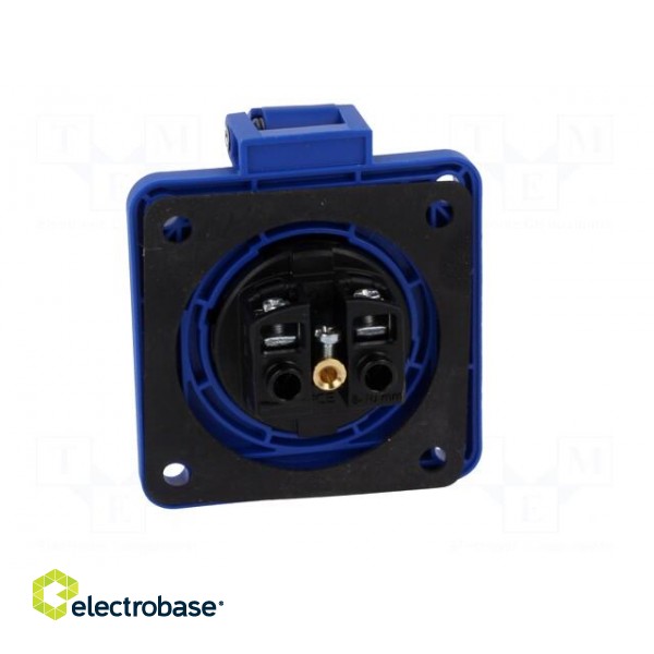 Connector: AC supply | female | socket | 2P+PE | 250VAC | 16A | blue paveikslėlis 5