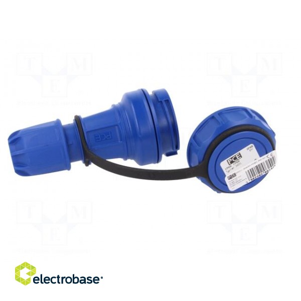 Connector: AC supply | female | socket | 2P+PE | 250VAC | 16A | blue фото 7