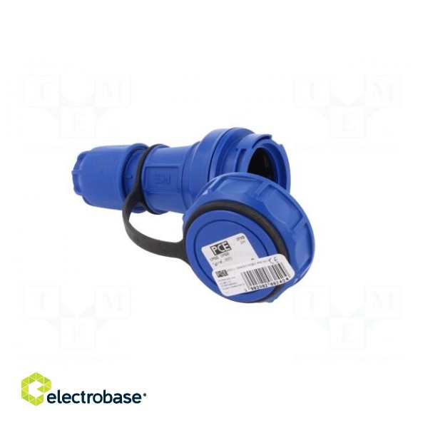 Connector: AC supply | female | socket | 2P+PE | 250VAC | 16A | blue image 8