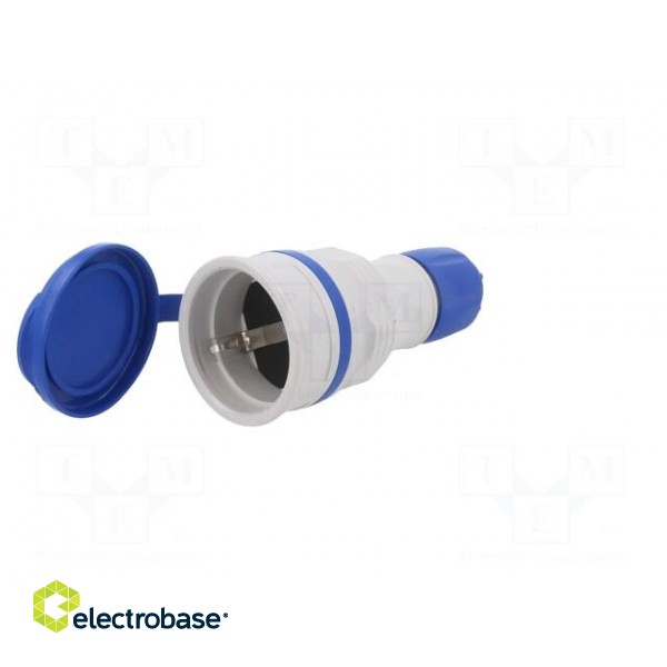 Connector: AC supply | female | socket | 2P+PE | 250VAC | 16A | for cable paveikslėlis 2
