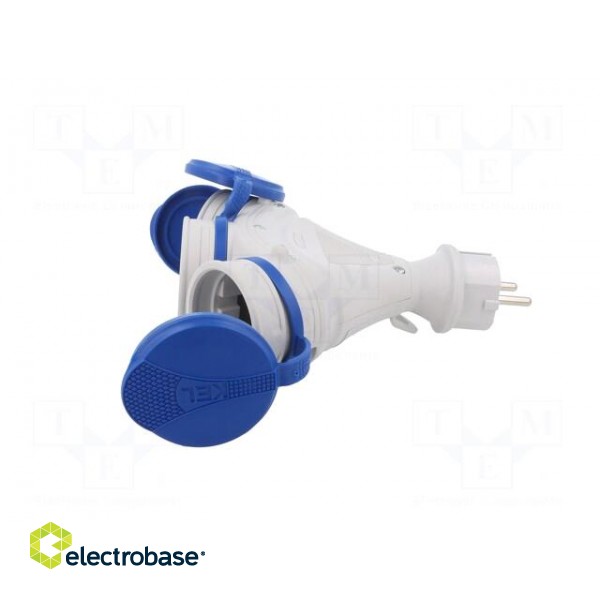 Connector: AC supply | female | socket | 2P+PE | 250VAC | 16A | for cable image 3