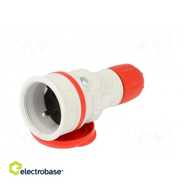Connector: AC supply | female | socket | 2P+PE | 250VAC | 16A | for cable image 2