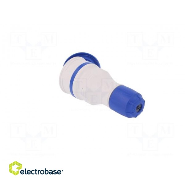 Connector: AC supply | female | socket | 2P+PE | 250VAC | 16A | blue,grey фото 4