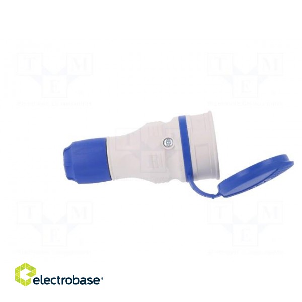 Connector: AC supply | female | socket | 2P+PE | 250VAC | 16A | blue,grey image 7