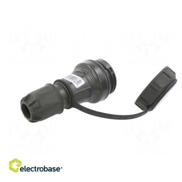 Connector: AC supply | female | socket | 2P+PE | 250VAC | 16A | green фото 6