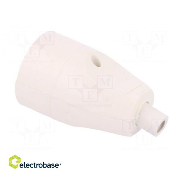 Connector: AC supply | female | socket | 2P+PE | 250VAC | 16A | white paveikslėlis 4