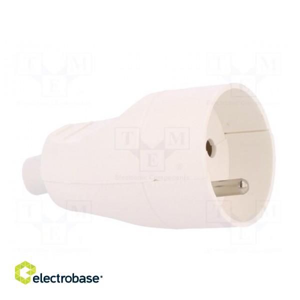 Connector: AC supply | female | socket | 2P+PE | 250VAC | 16A | white paveikslėlis 8