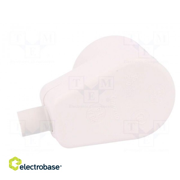 Connector: AC supply | female | socket | 2P+PE | 250VAC | 16A | white paveikslėlis 5